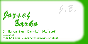 jozsef barko business card